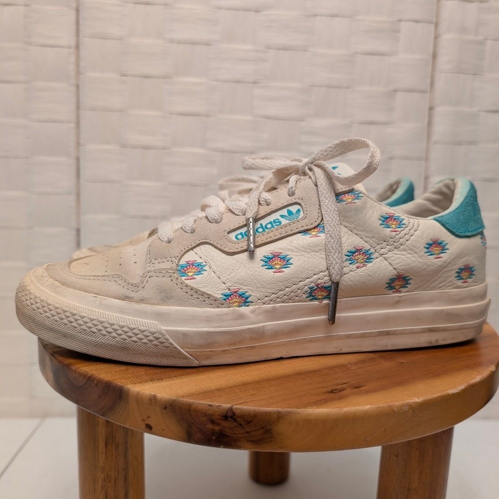 Adidas x AriZona Iced Tea Continental 80 Cream Teal Leather Sneakers Mens 8